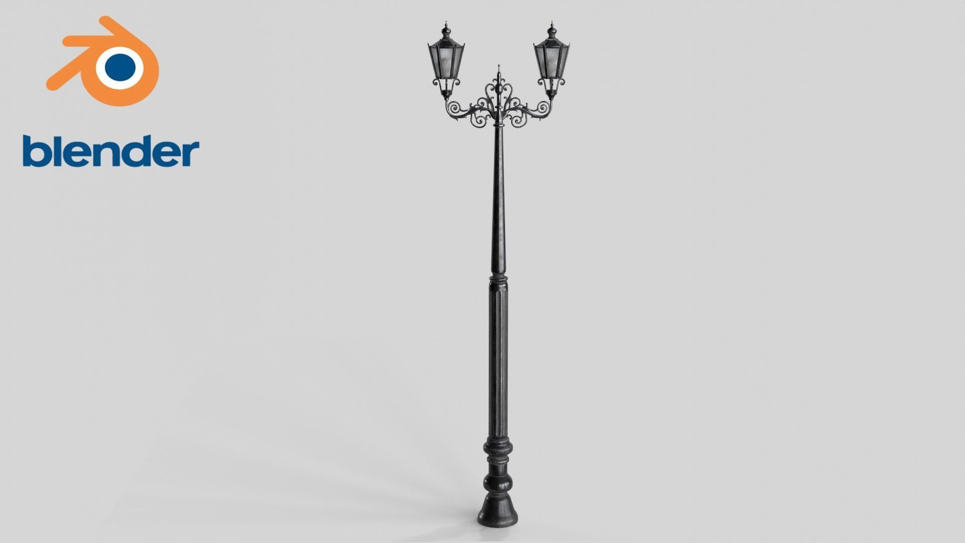 Street Light Low-poly 3D model_7
