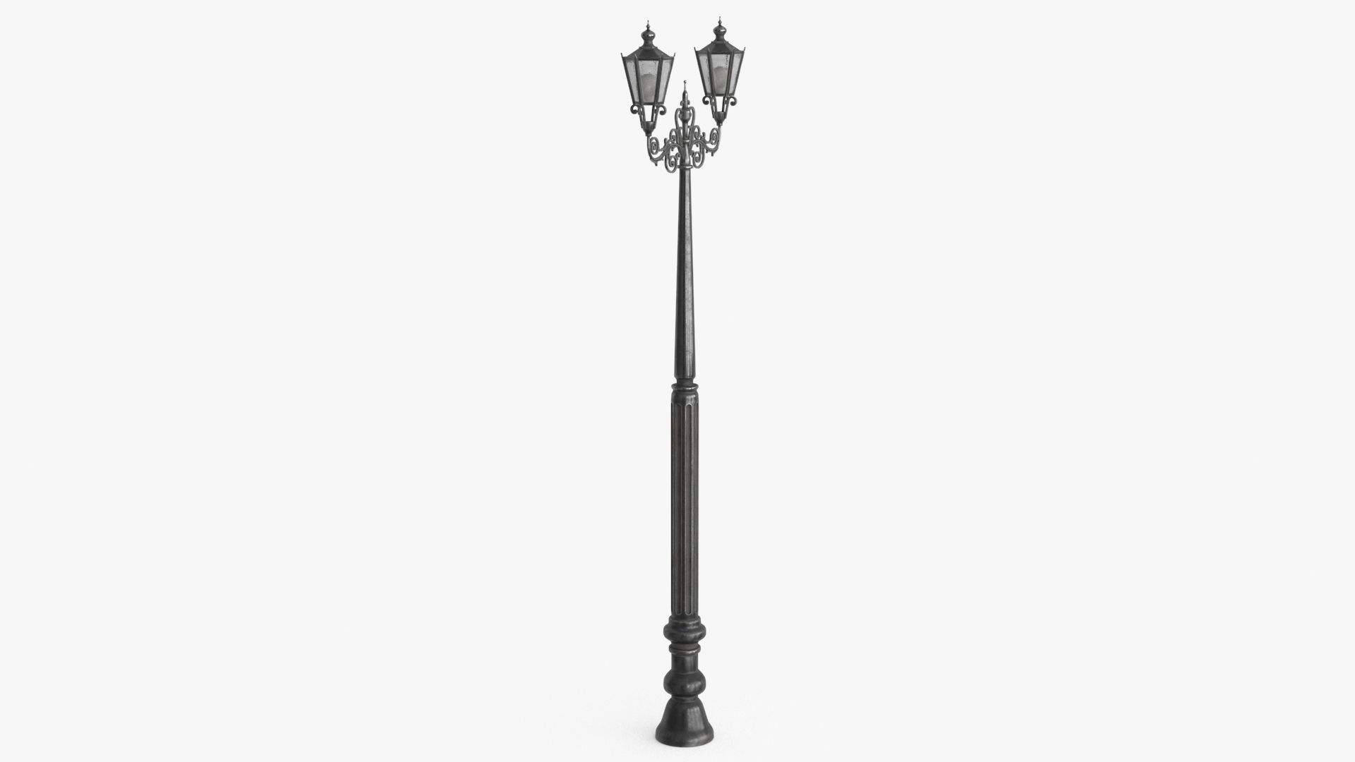 Street Light Low-poly 3D model_12