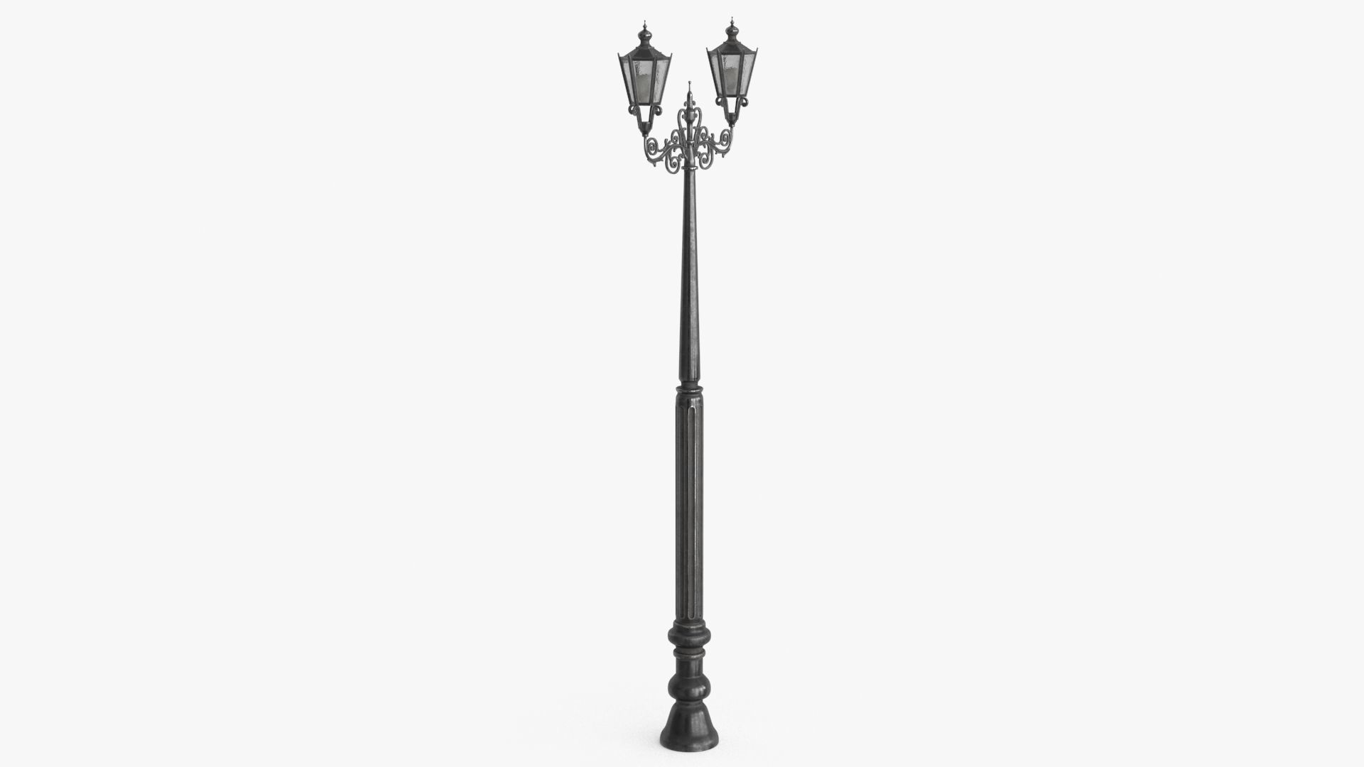 Street Light Low-poly 3D model_9