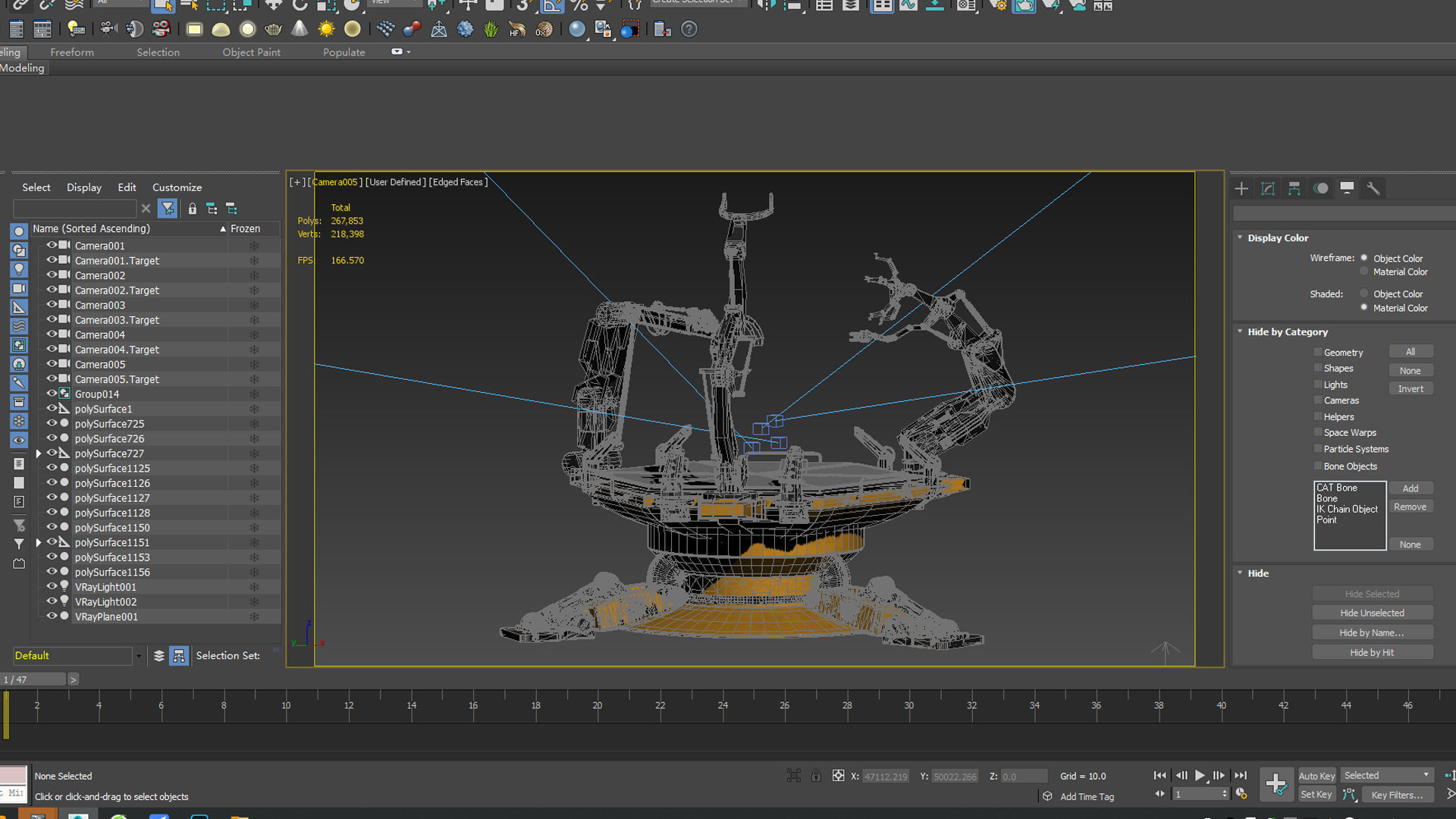 Mechanical Console Technical Chair Future Service Station  3D model_5