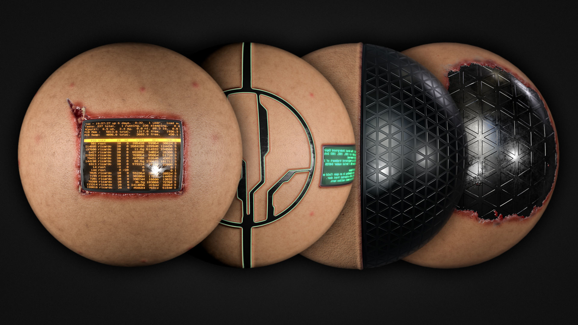 Cyberpunk Skin Brush Smart Material For Substance Painter 3D model_2
