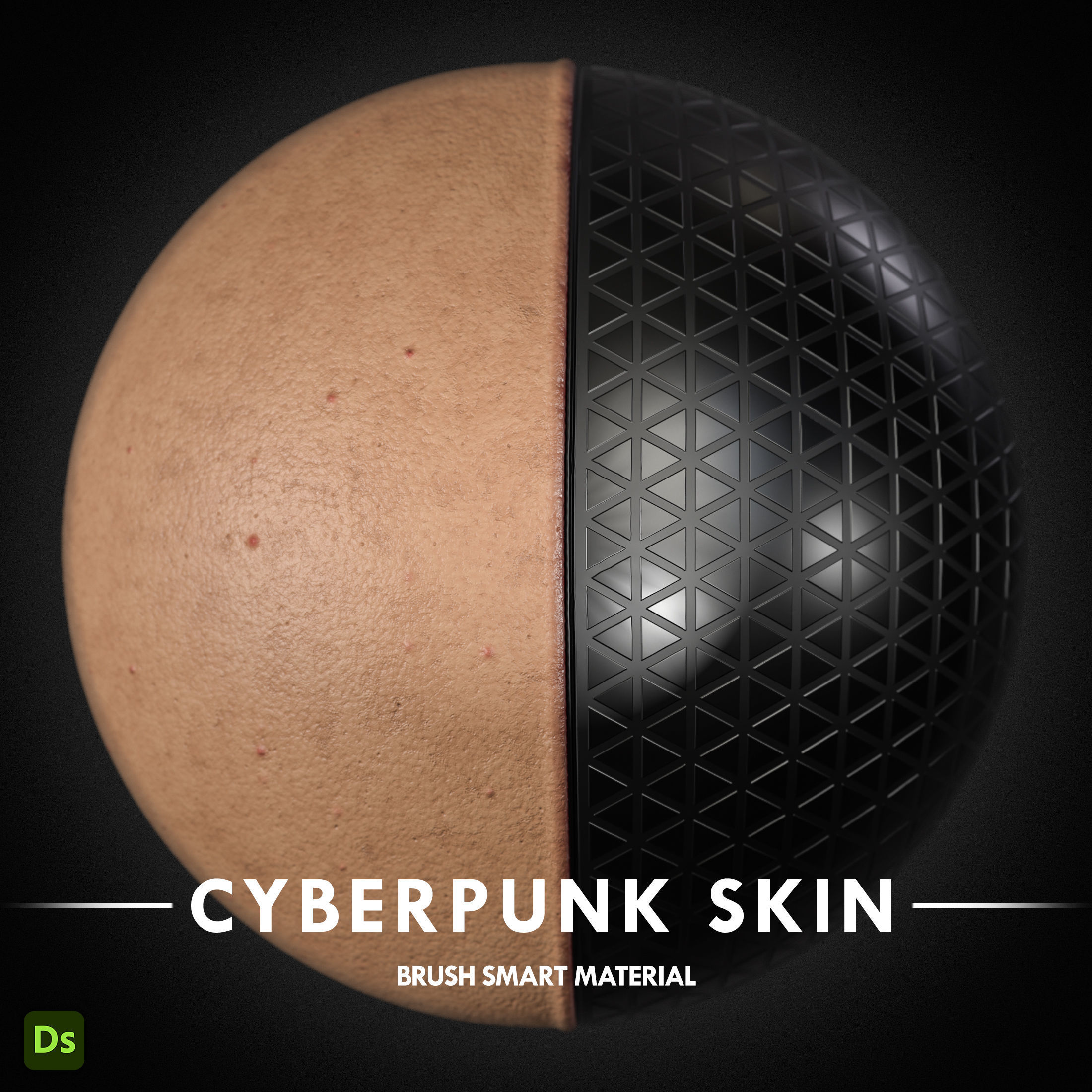 Cyberpunk Skin Brush Smart Material For Substance Painter 3D model_9