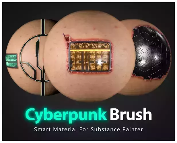 Cyberpunk Skin Brush Smart Material For Substance Painter