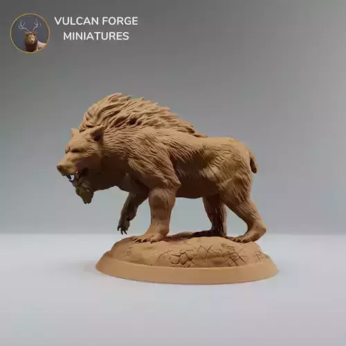 Giant Dire Bear DND Miniature - Pre Supported 3D print model
