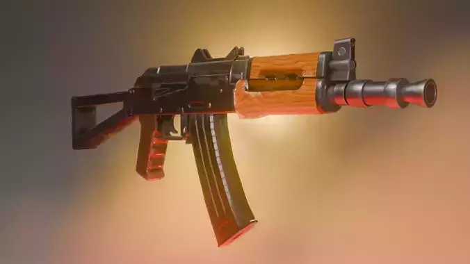 AK74U Game asset low polygon