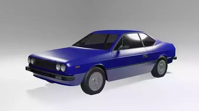 LowPoly Game-ready Lancia Beta 80s