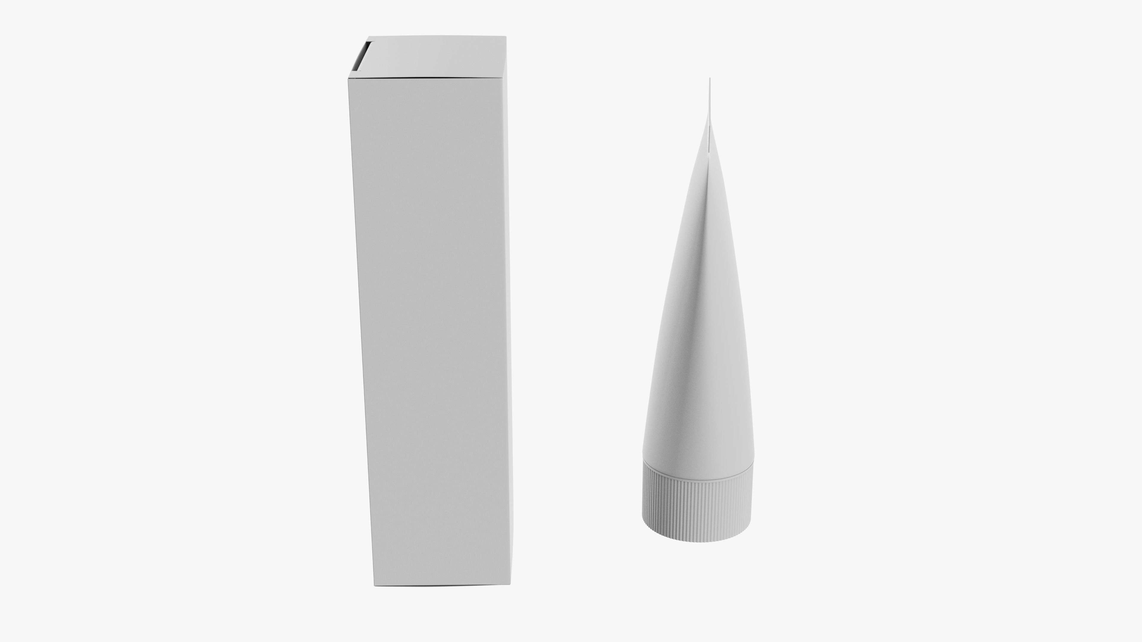 Tube Cream and Cardboard Box 3D model_3