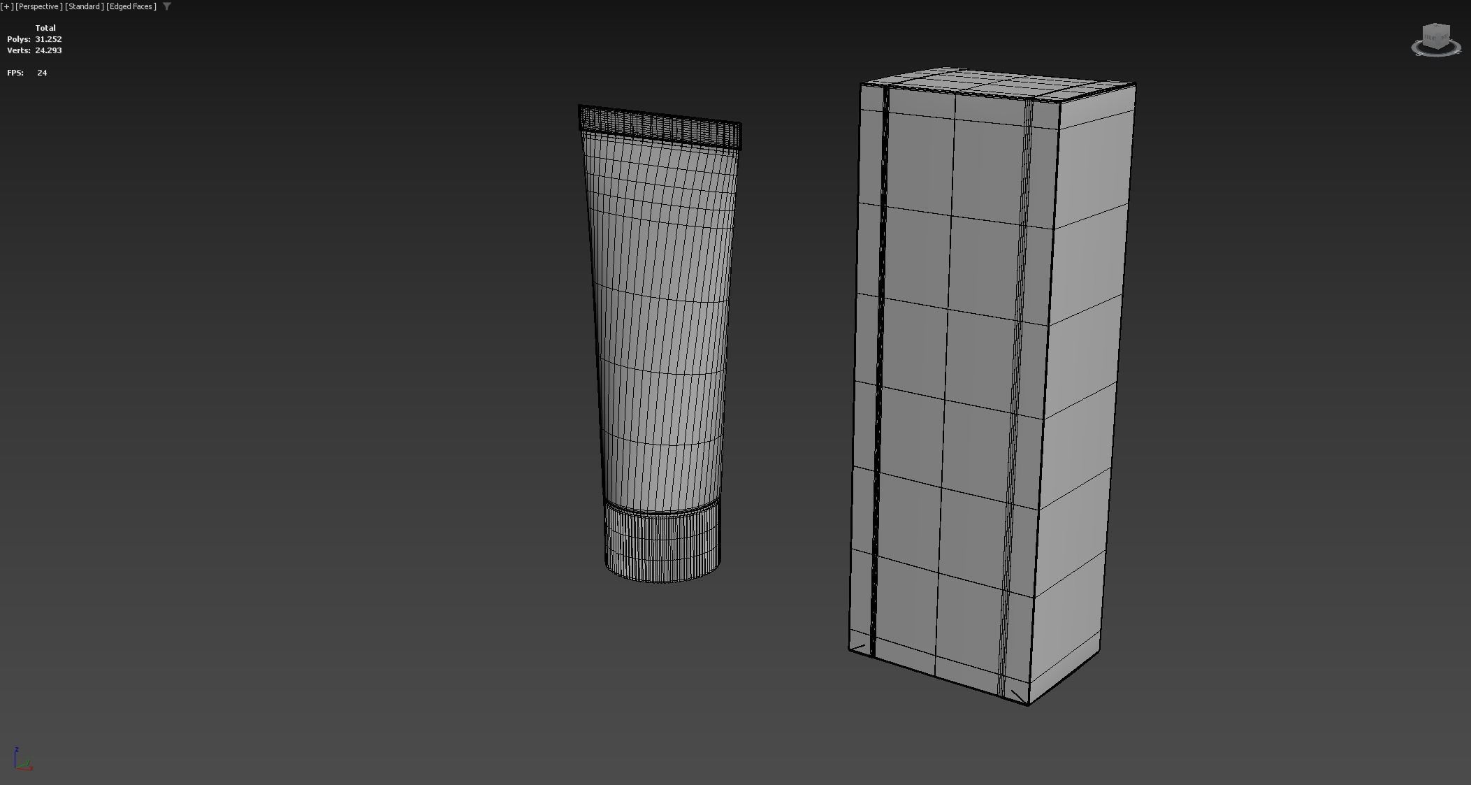 Tube Cream and Cardboard Box 3D model_15