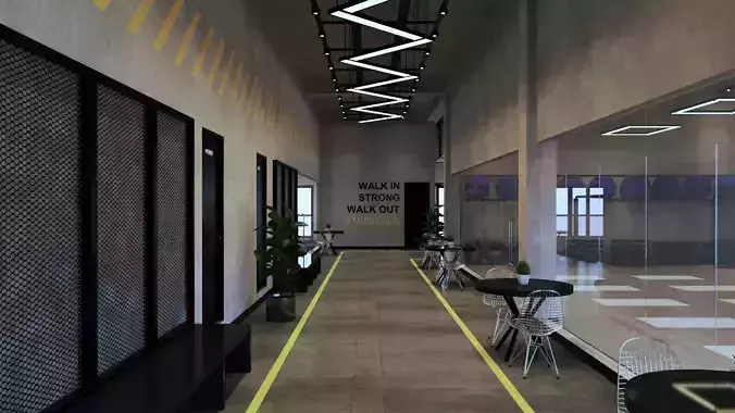 REALISTIC GYM INTERIOR