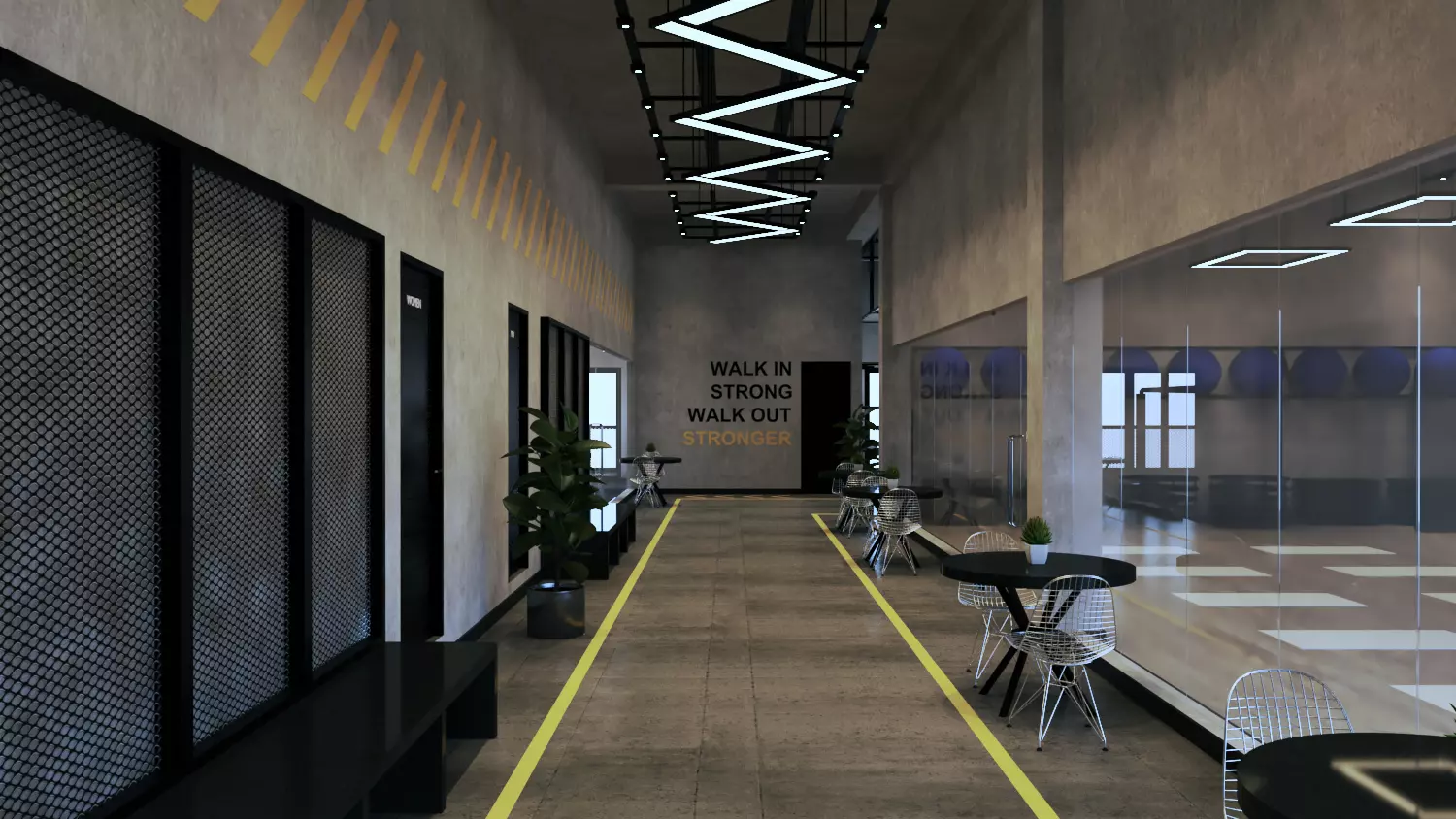 REALISTIC GYM INTERIOR 3D model