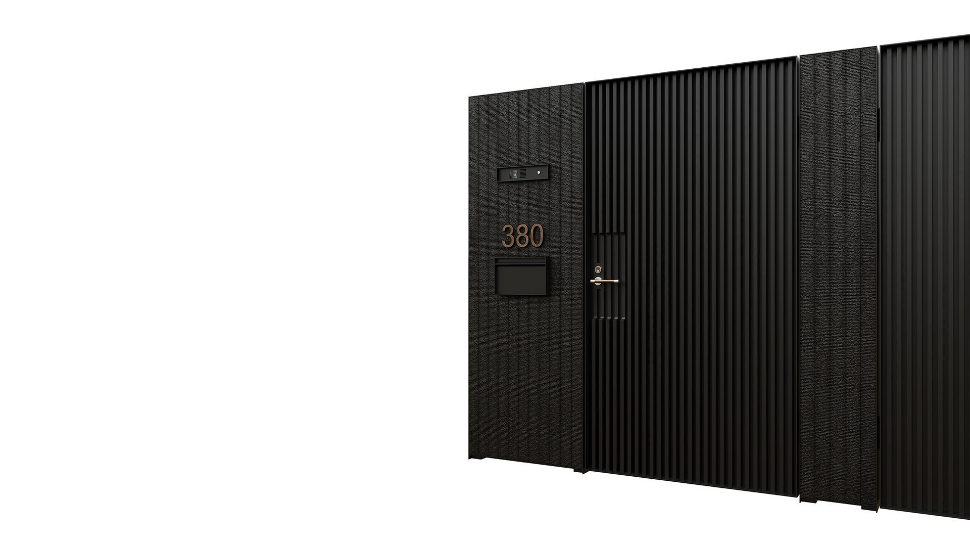 Entrance group with gate 3D model_11