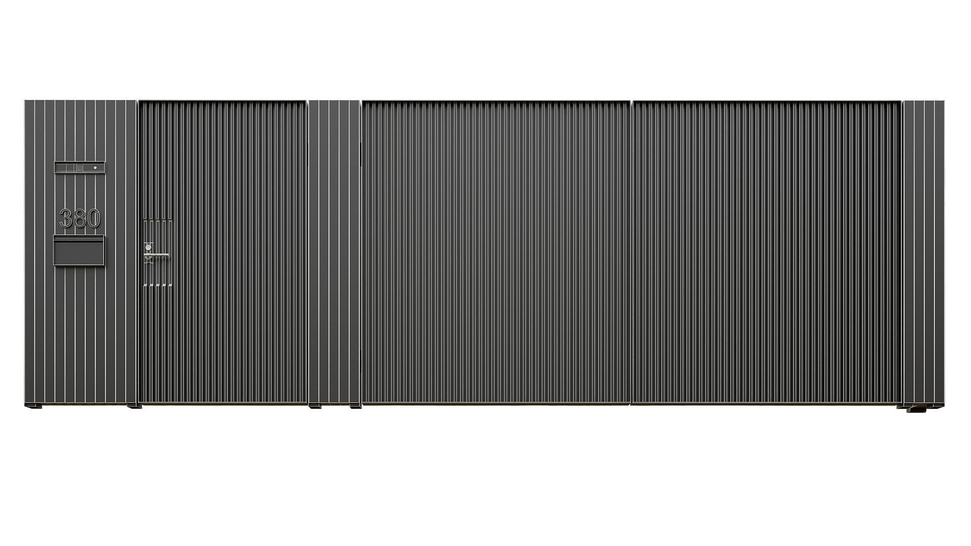 Entrance group with gate 3D model_12