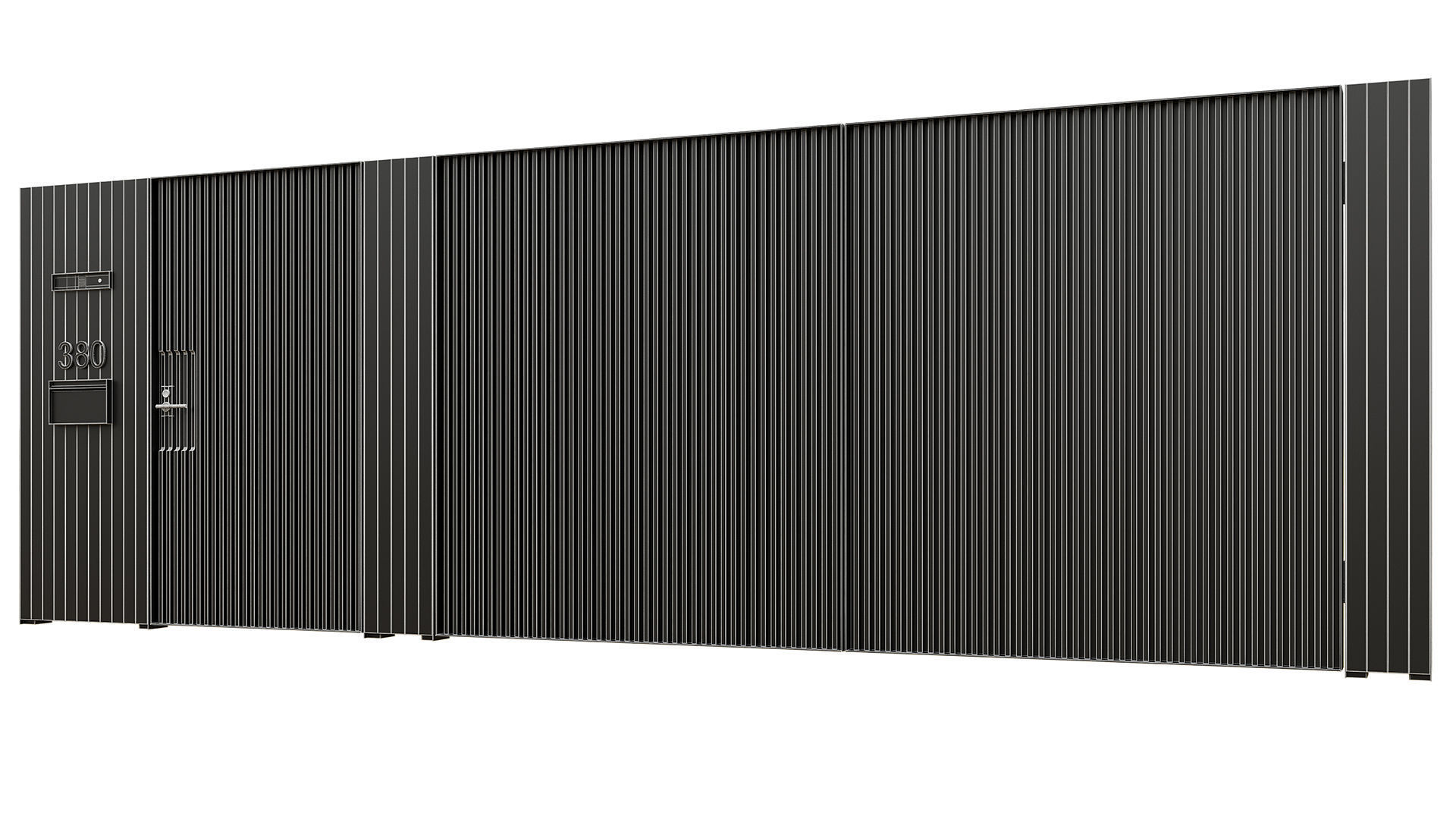 Entrance group with gate 3D model_17