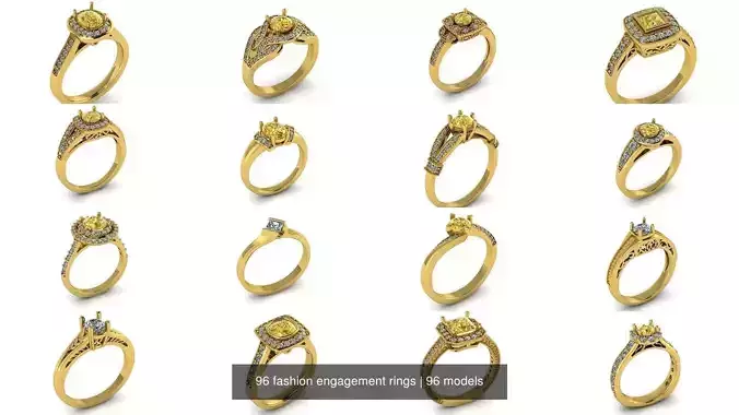 96 fashion engagement rings