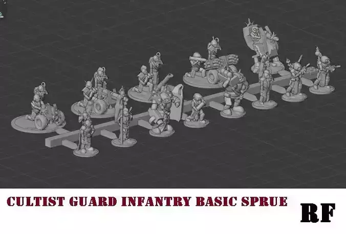 epic cult guard infantry basic sprue 6mm-8mm scale models