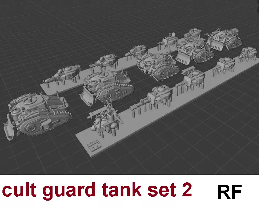 epic cult guard alternative tank set 6mm-8mm scale models 3D print model