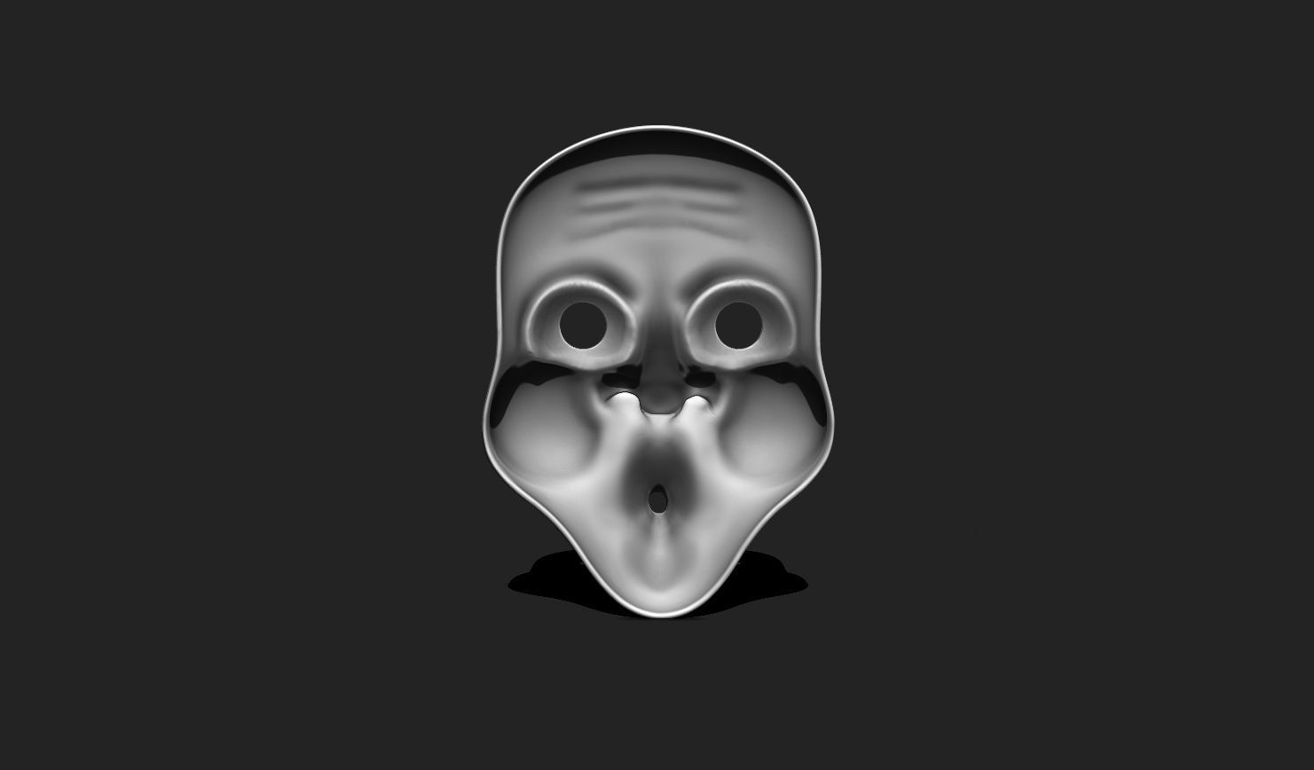 Hyottoko Mask - Traditional Japanese Mask - WOLVES STUDIO 3D print model_4