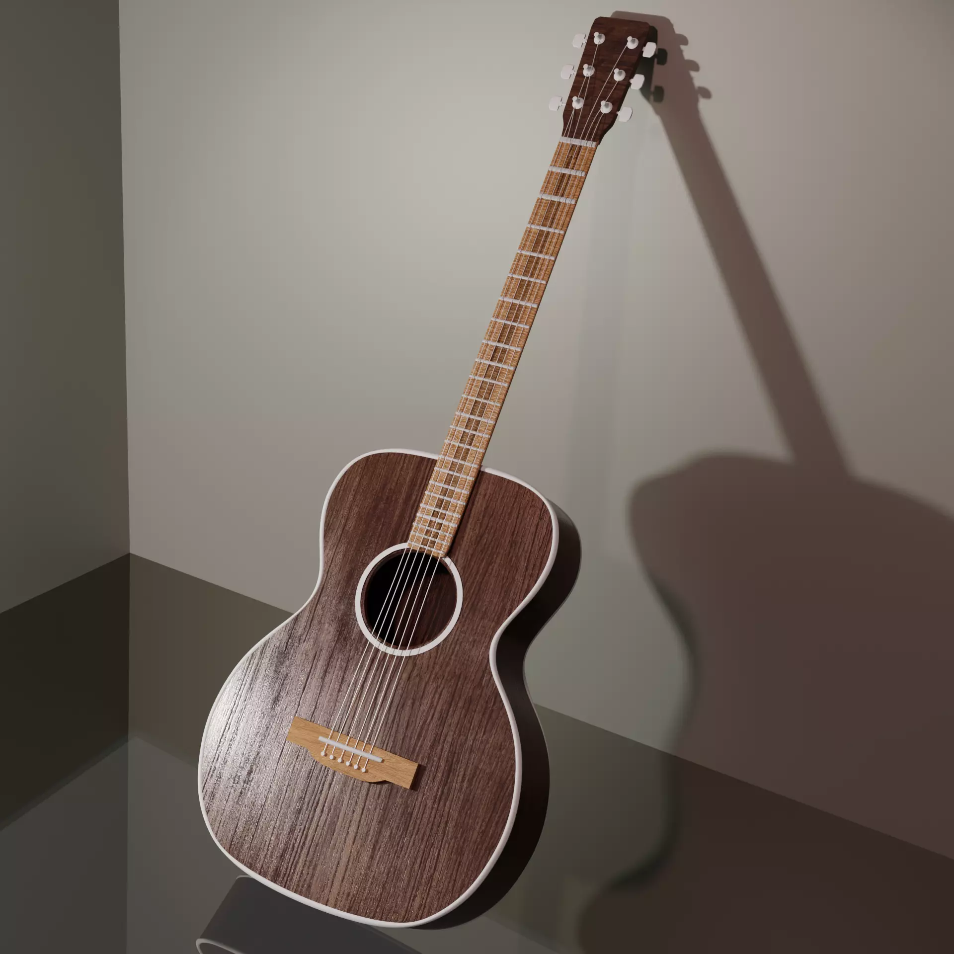 3D Acoustic Guitar Model Free 3D model