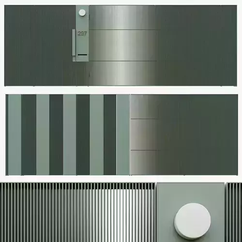 Entrance group with gate 3D model