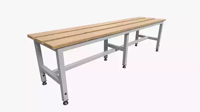 Locker Room Bench 3D model