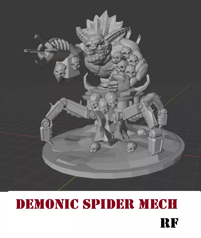 epic demonic rage-lord spider mech model 3D print model_0