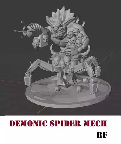 epic demonic rage-lord spider mech model 3D print model