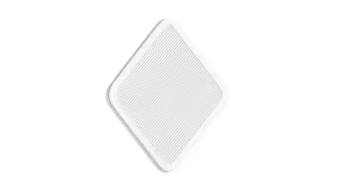 White Rhombus Embroidered Patch - lying embroidery rhomb badge