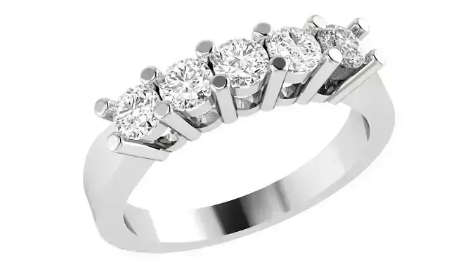 Diamond Band Ring 3dm stl 1-Render details