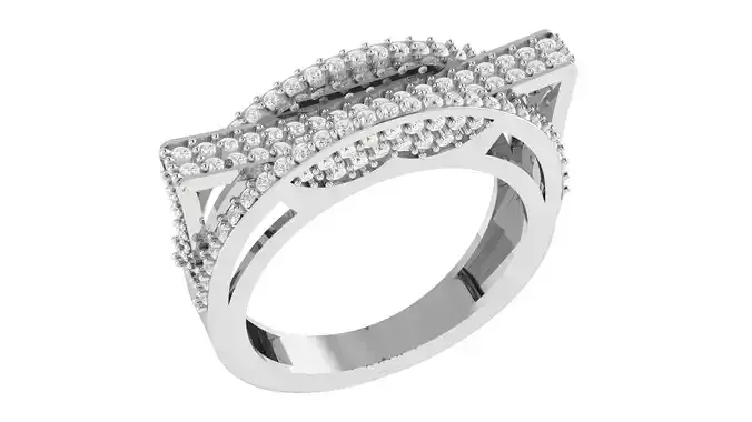 Diamond Band Ring 3dm stl 1-Render details