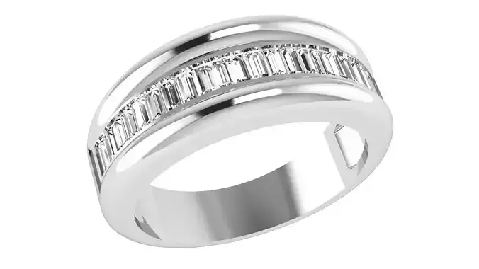 Diamond Band Ring 3dm stl 1-Render details
