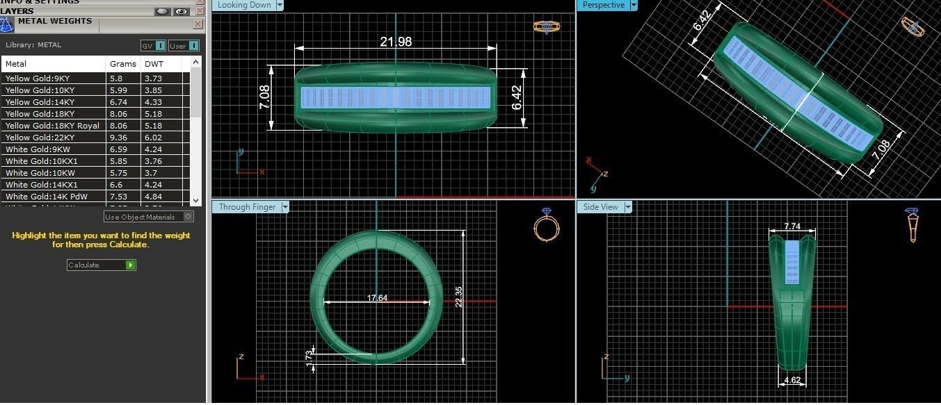 Diamond Band Ring 3dm stl 1-Render details 3D print model_2