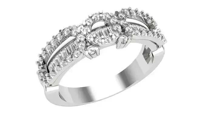 Diamond Band Ring 3dm stl 1-Render details