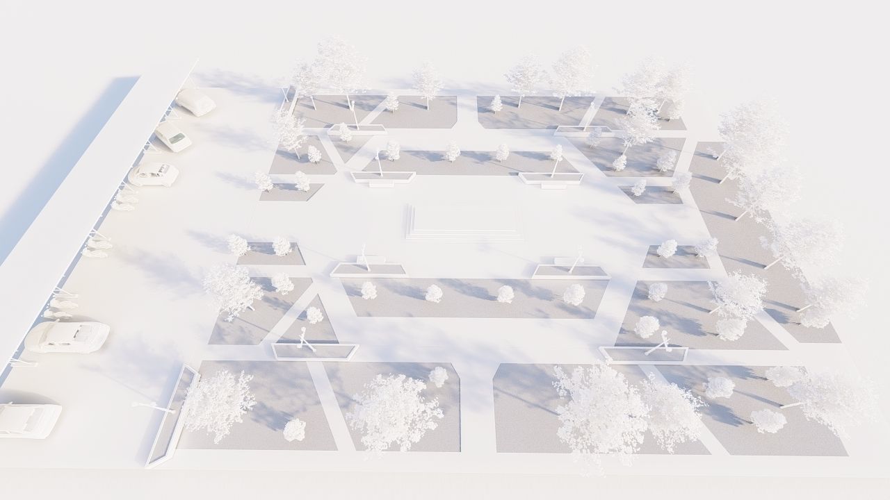 park-public park-Private Park Landscape 3D model_13