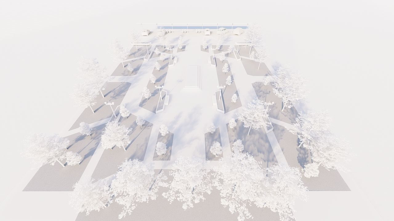 park-public park-Private Park Landscape 3D model_10