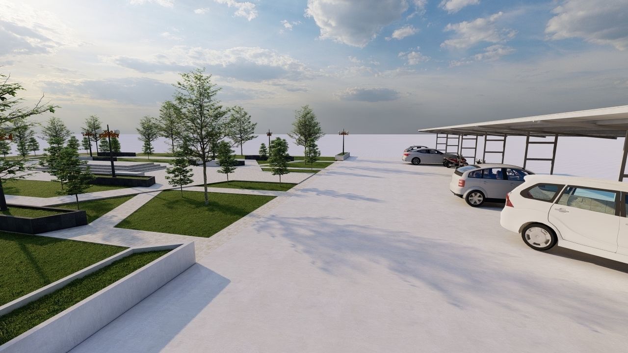 park-public park-Private Park Landscape 3D model_26