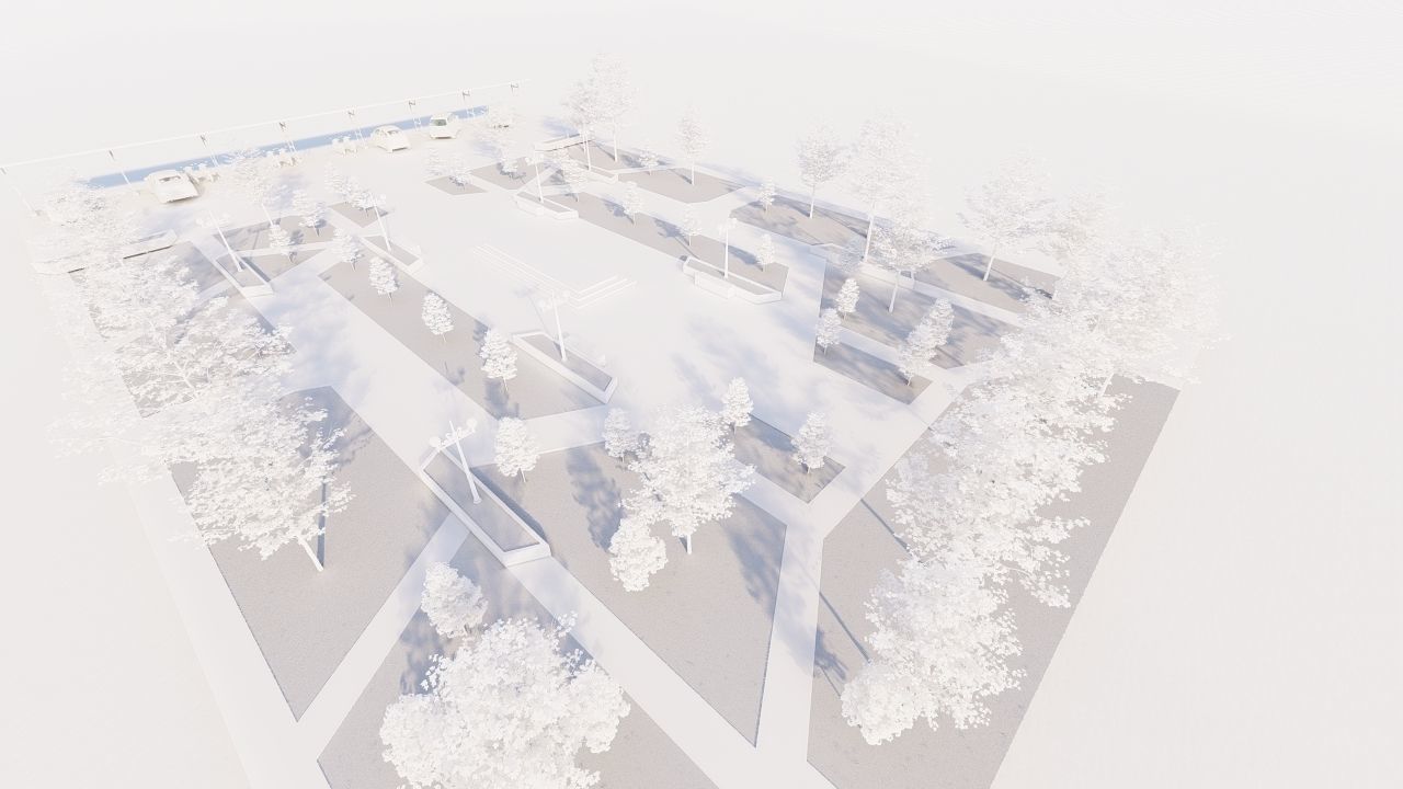 park-public park-Private Park Landscape 3D model_12