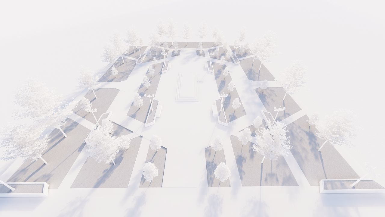 park-public park-Private Park Landscape 3D model_15