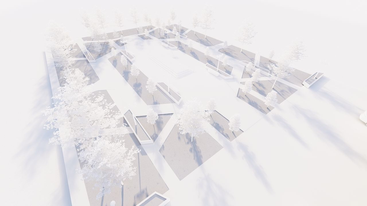 park-public park-Private Park Landscape 3D model_16