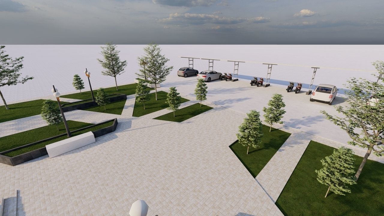 park-public park-Private Park Landscape 3D model_25