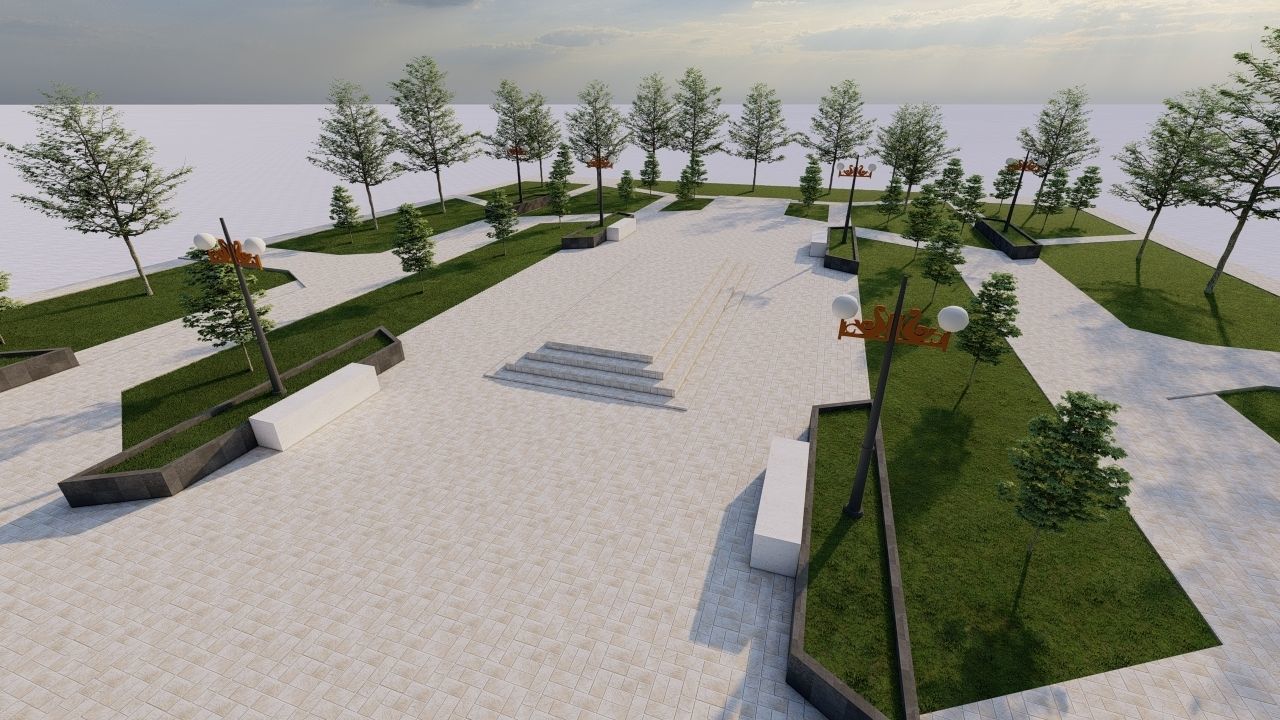 park-public park-Private Park Landscape 3D model_24