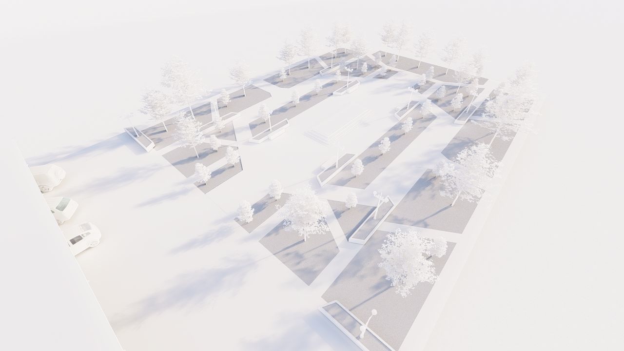 park-public park-Private Park Landscape 3D model_14