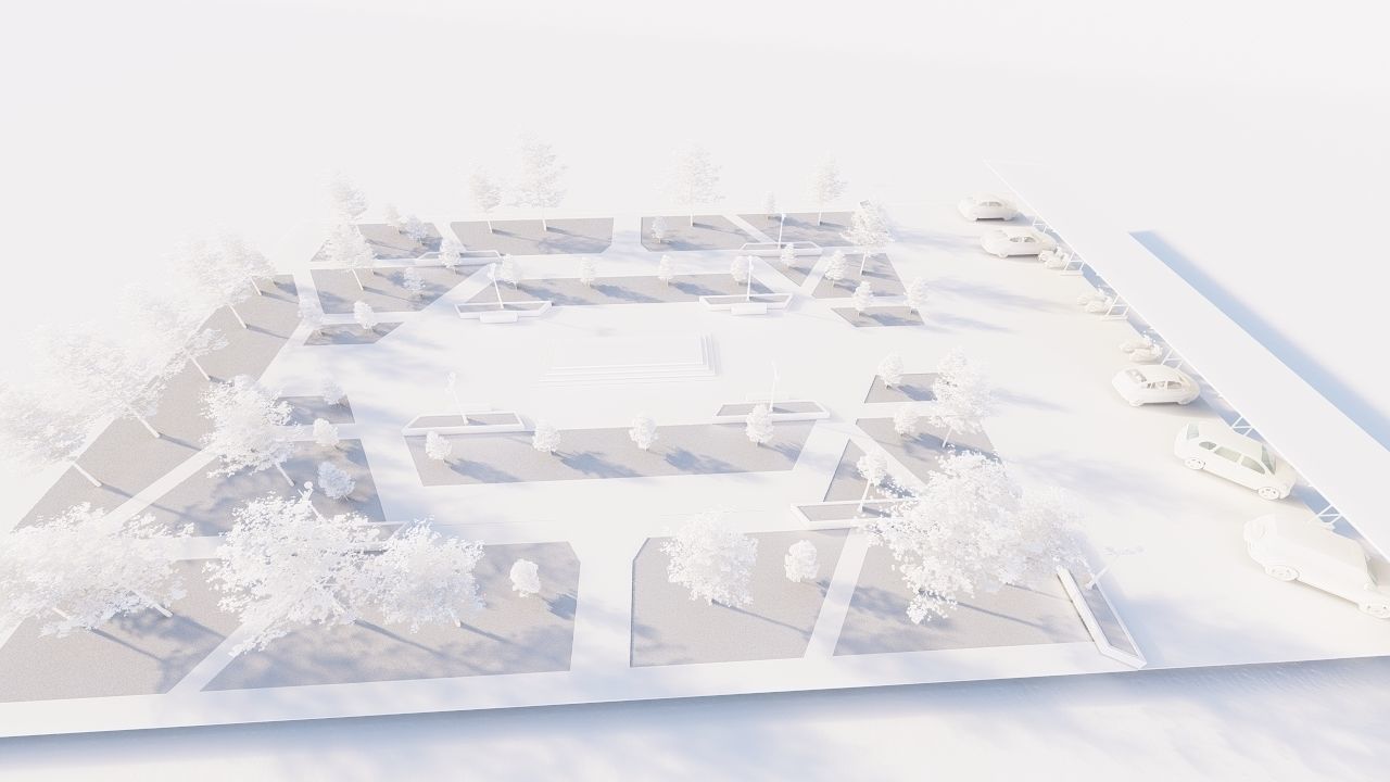 park-public park-Private Park Landscape 3D model_17