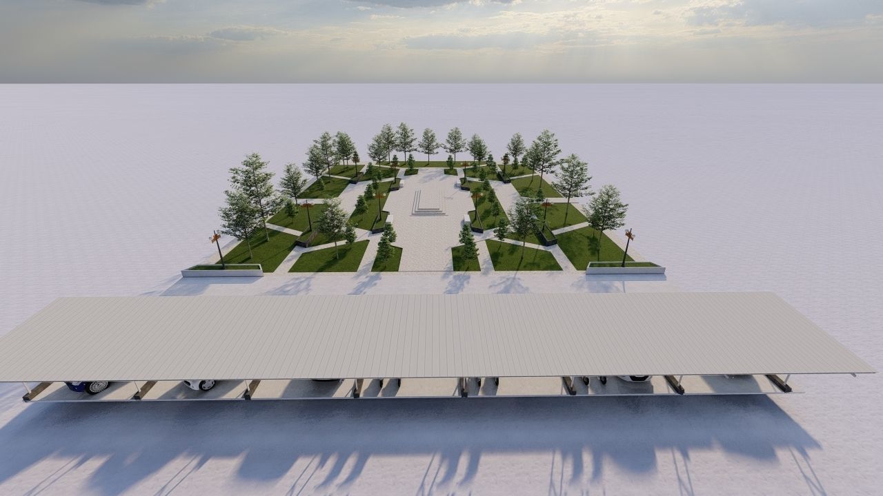 park-public park-Private Park Landscape 3D model_20