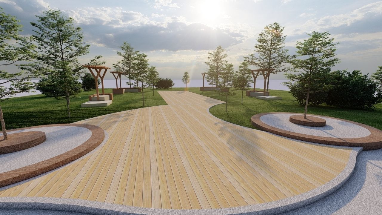 park-public park-Private Park Landscape 3D model_20