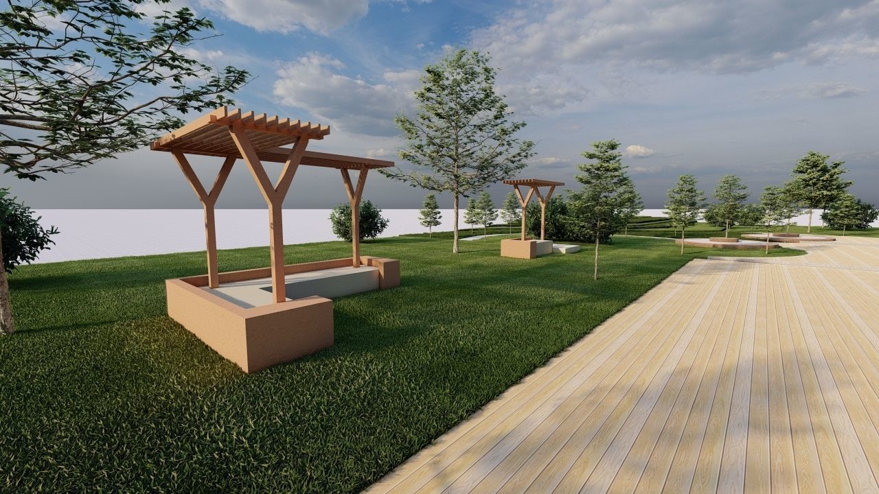 park-public park-Private Park Landscape 3D model_26