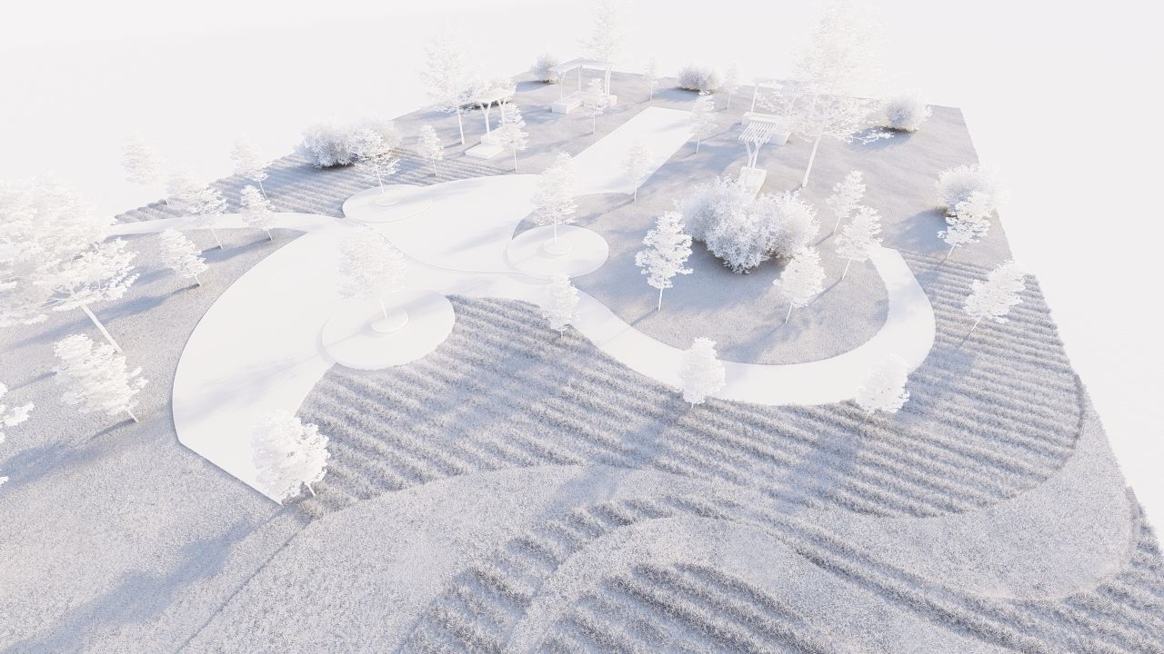 park-public park-Private Park Landscape 3D model_18