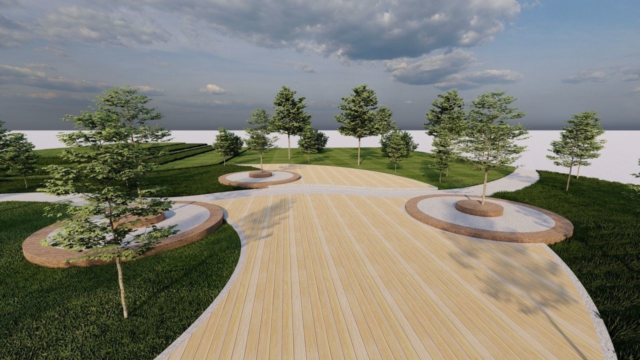 park-public park-Private Park Landscape 3D model_27