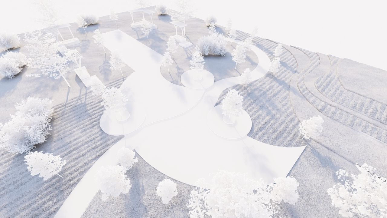 park-public park-Private Park Landscape 3D model_19