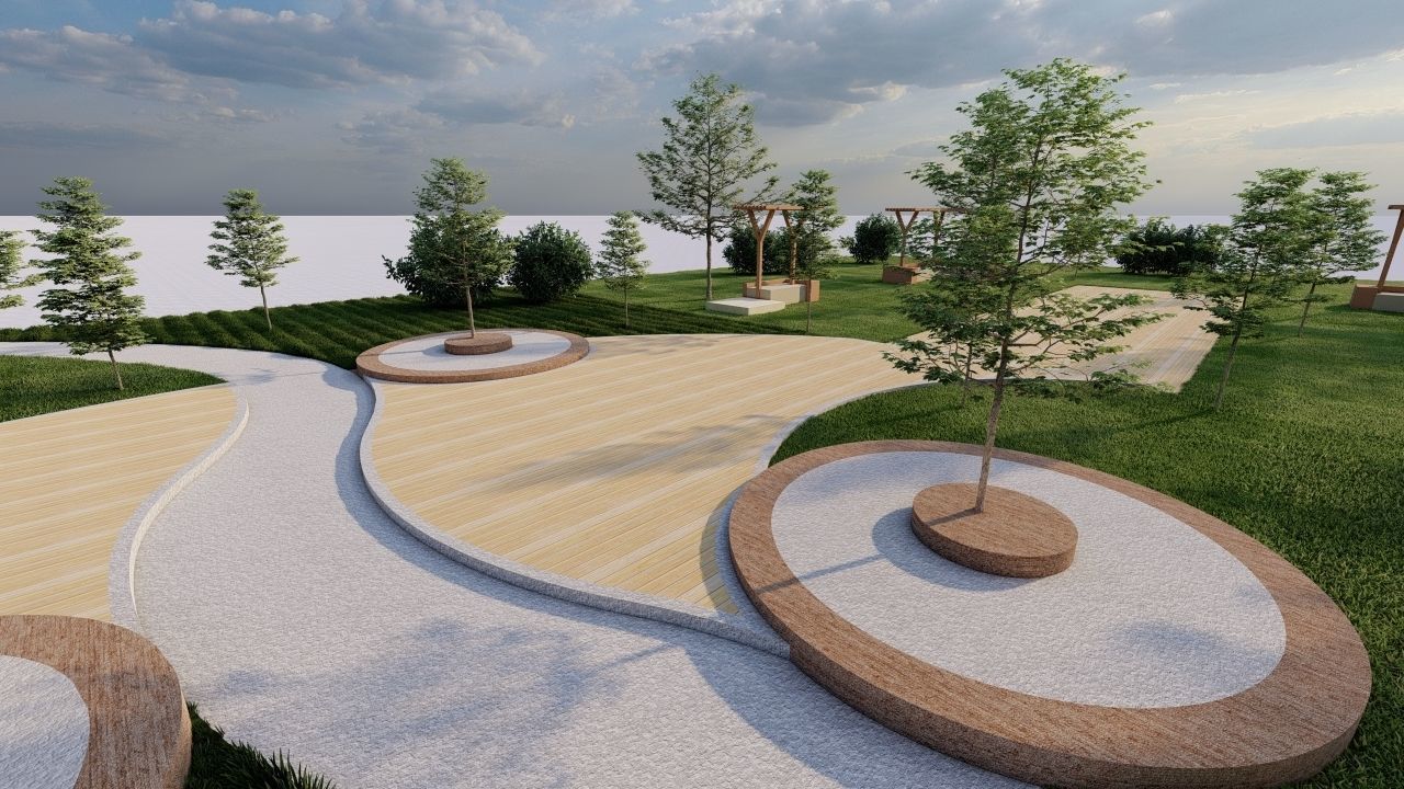 park-public park-Private Park Landscape 3D model_23