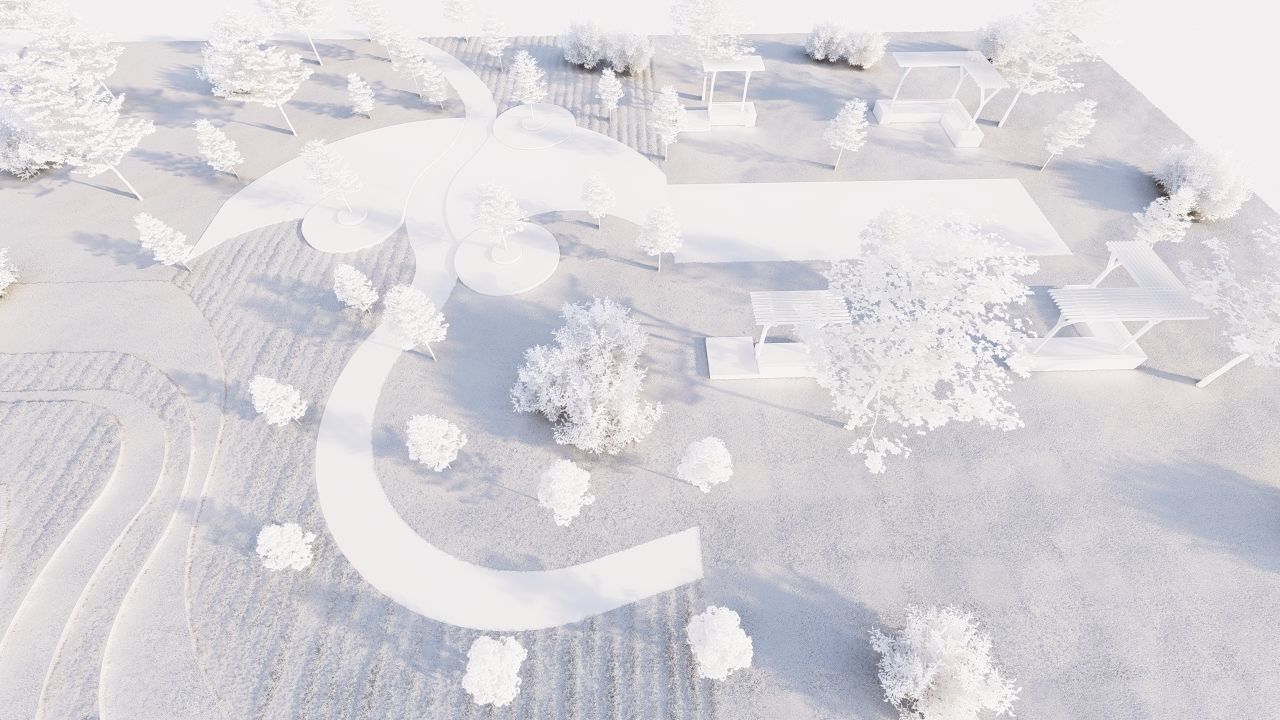 park-public park-Private Park Landscape 3D model_12